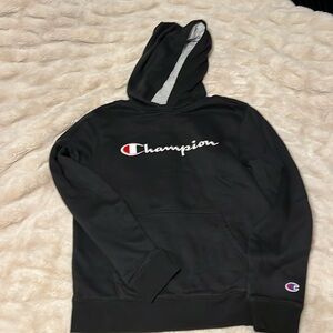 New, never worn. CHAMPION BOY’S HOODIE - black XL